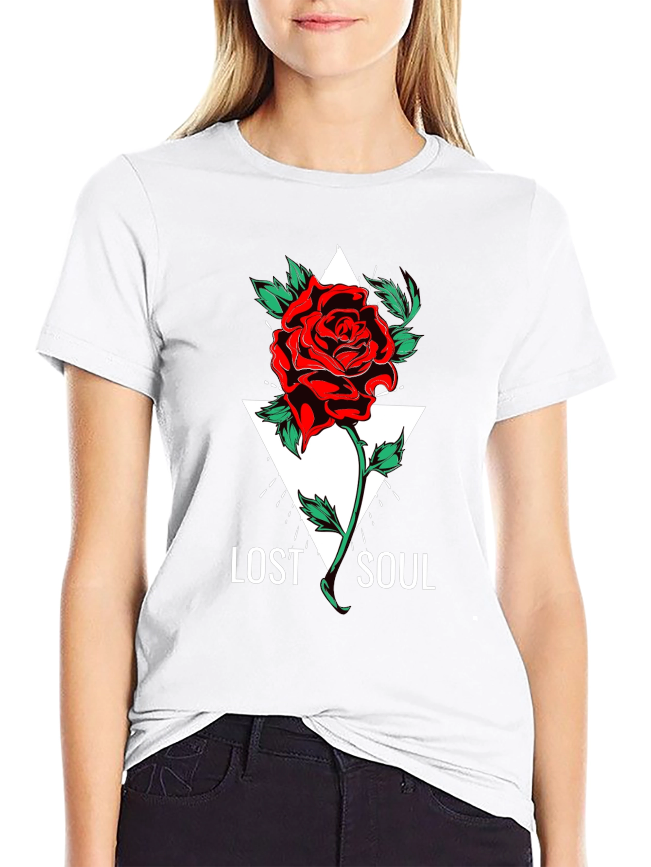 Lost Soul Rose Graphic T-Shirt