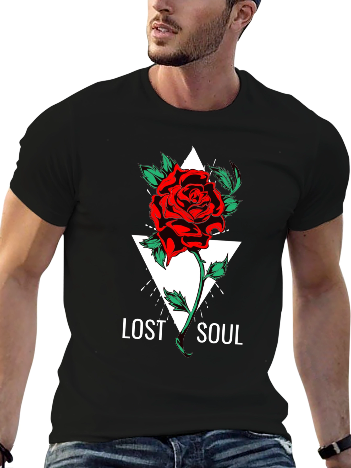 Lost Soul Rose Graphic T-Shirt