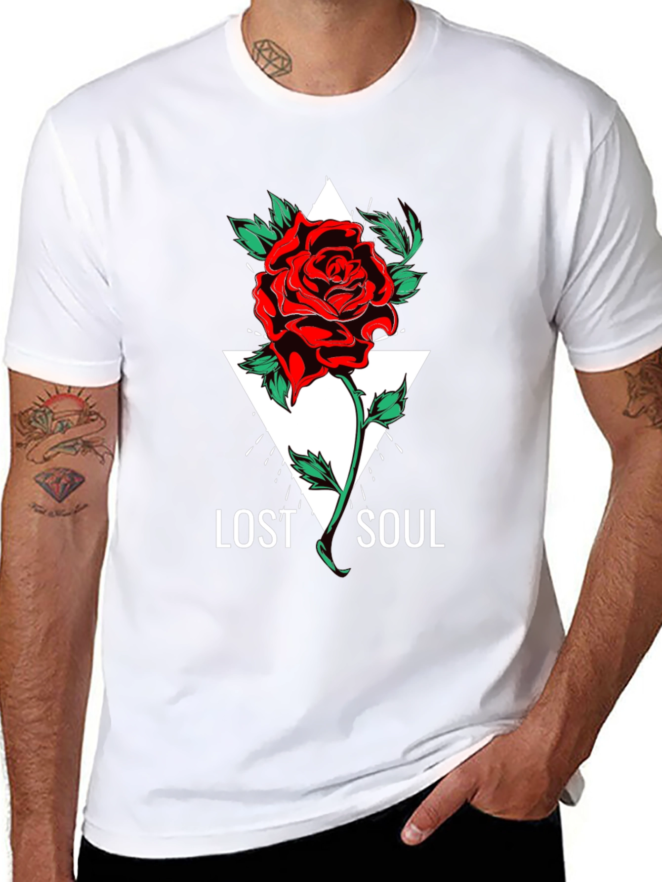 Lost Soul Rose Graphic T-Shirt