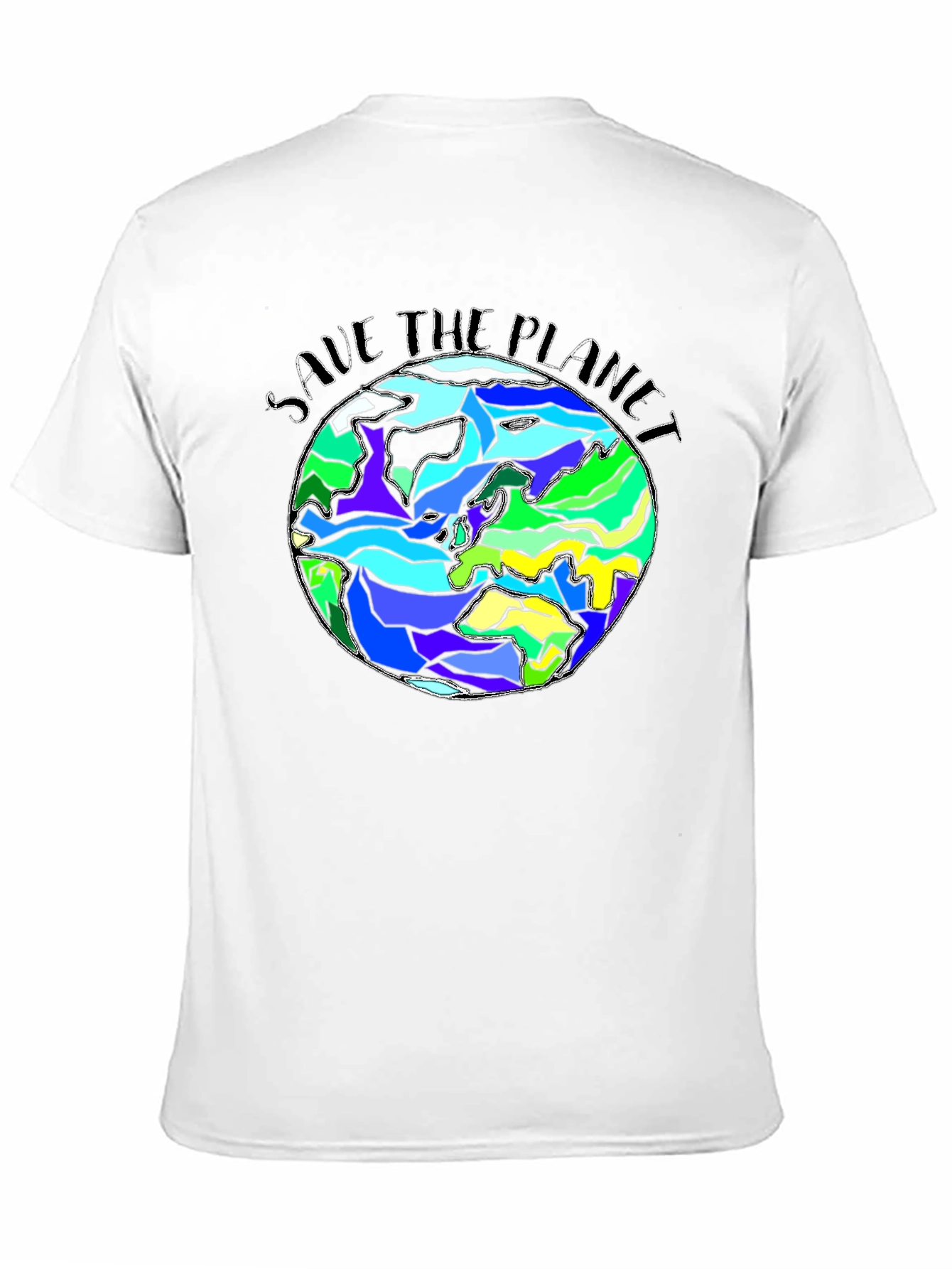 Save The Planet Earth Graphic Black T-Shirt