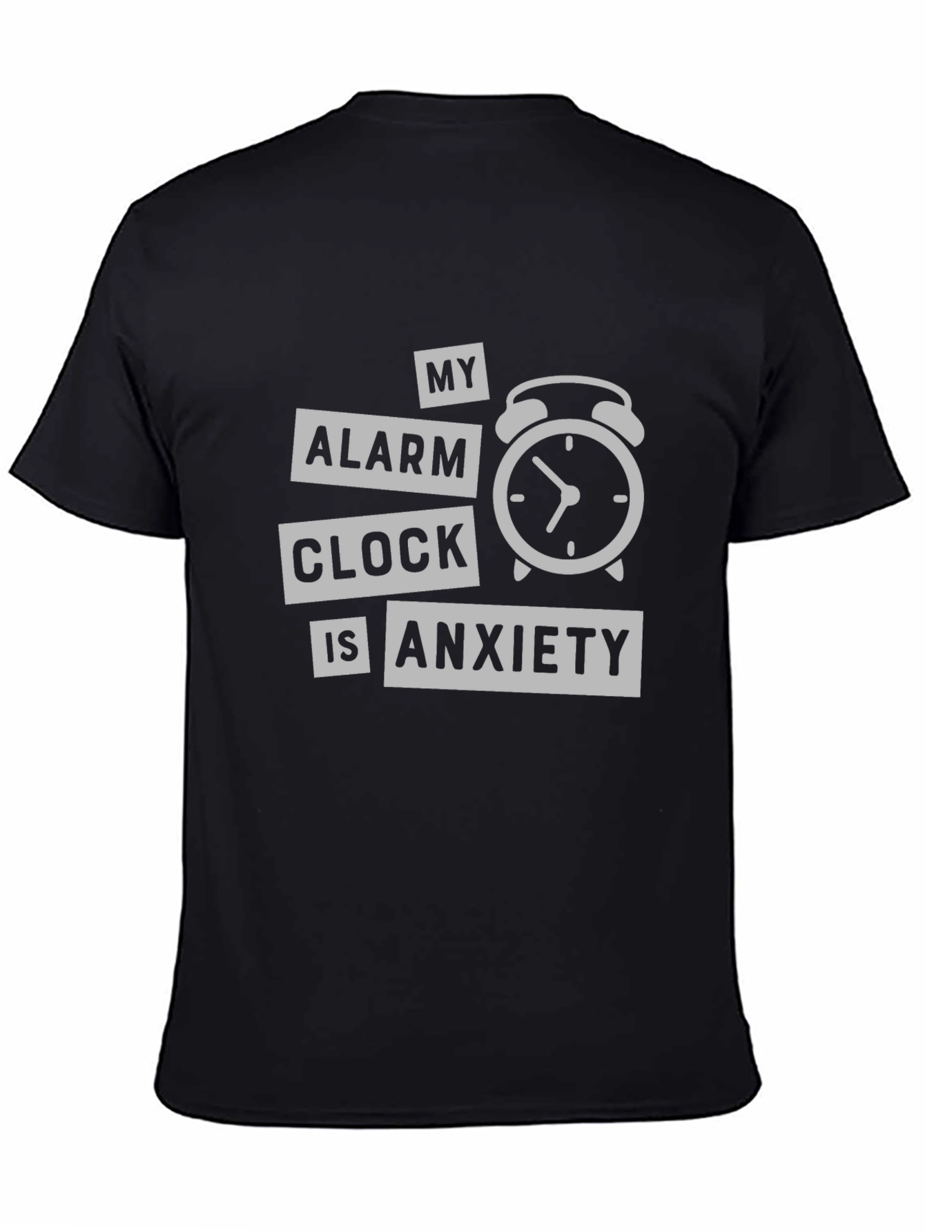 Anxiety Alarm Clock Graphic T-Shirt - Soft Cotton Tee
