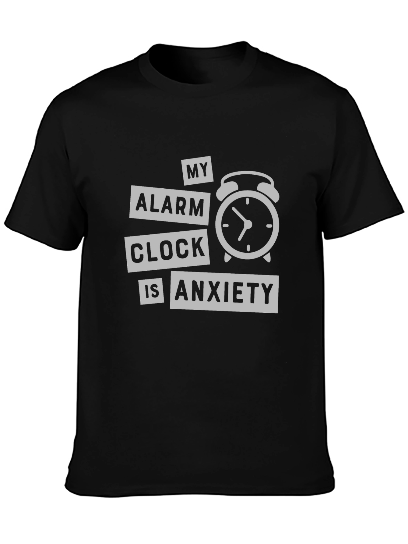 Anxiety Alarm Clock Graphic T-Shirt - Soft Cotton Tee