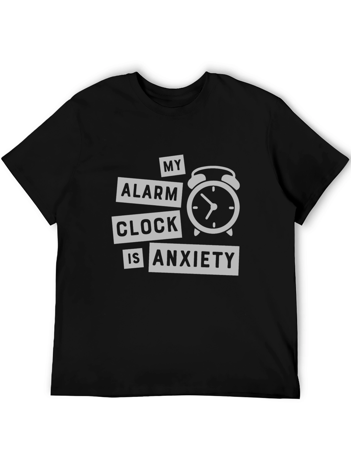 Anxiety Alarm Clock Graphic T-Shirt - Soft Cotton Tee