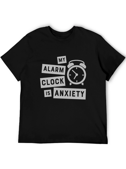 Anxiety Alarm Clock Graphic T-Shirt - Soft Cotton Tee