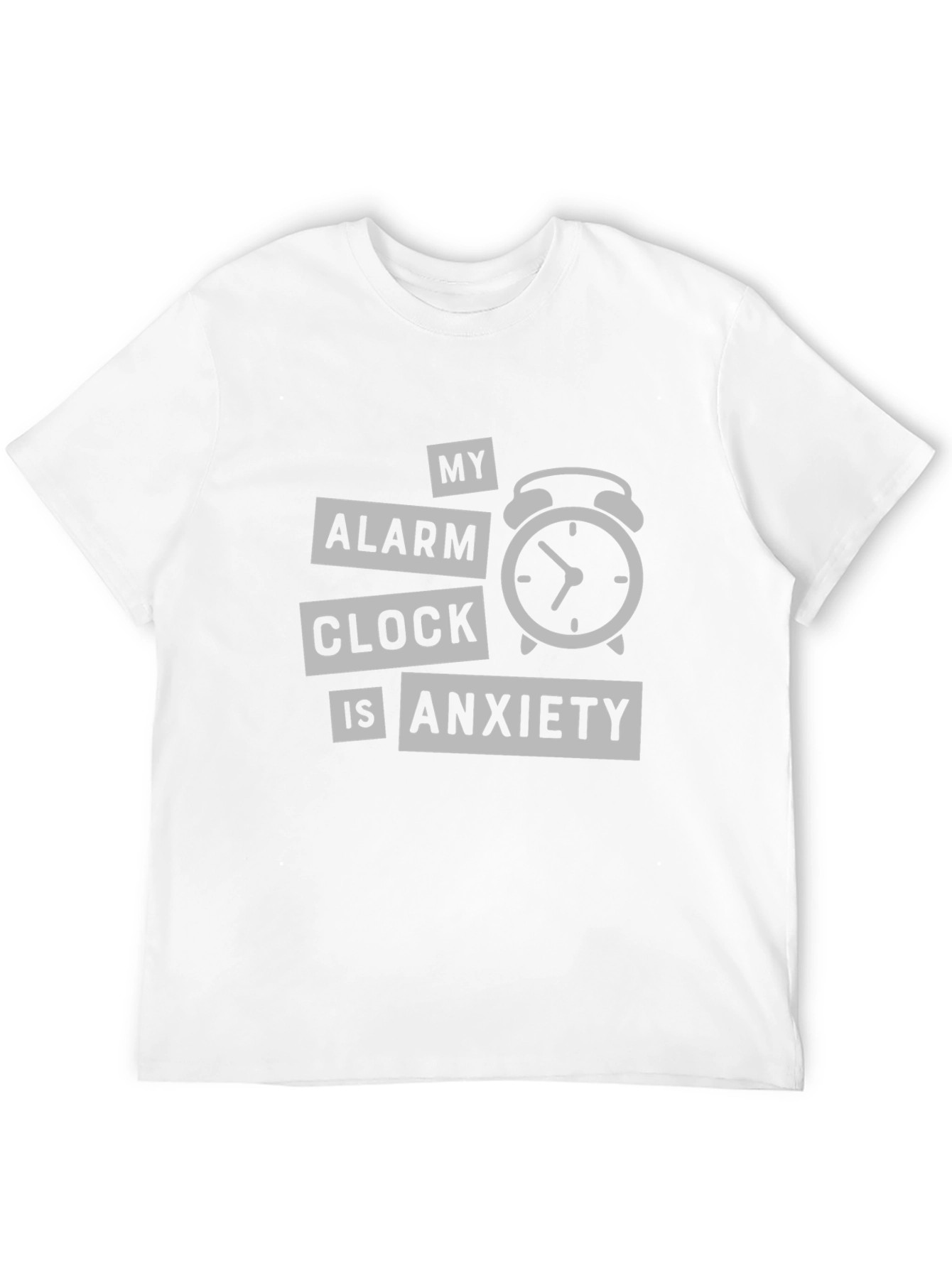 Anxiety Alarm Clock Graphic T-Shirt - Soft Cotton Tee