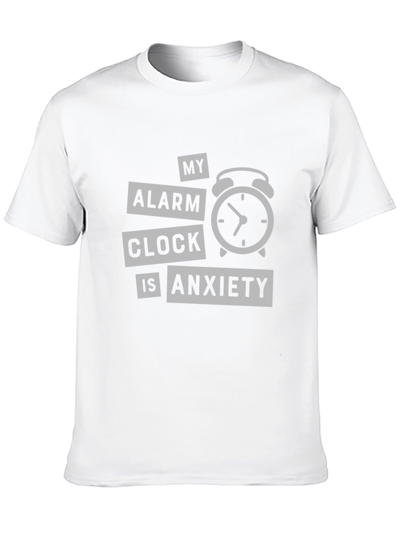 Anxiety Alarm Clock Graphic T-Shirt - Soft Cotton Tee
