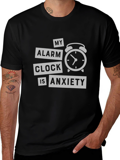 Anxiety Alarm Clock Graphic T-Shirt - Soft Cotton Tee