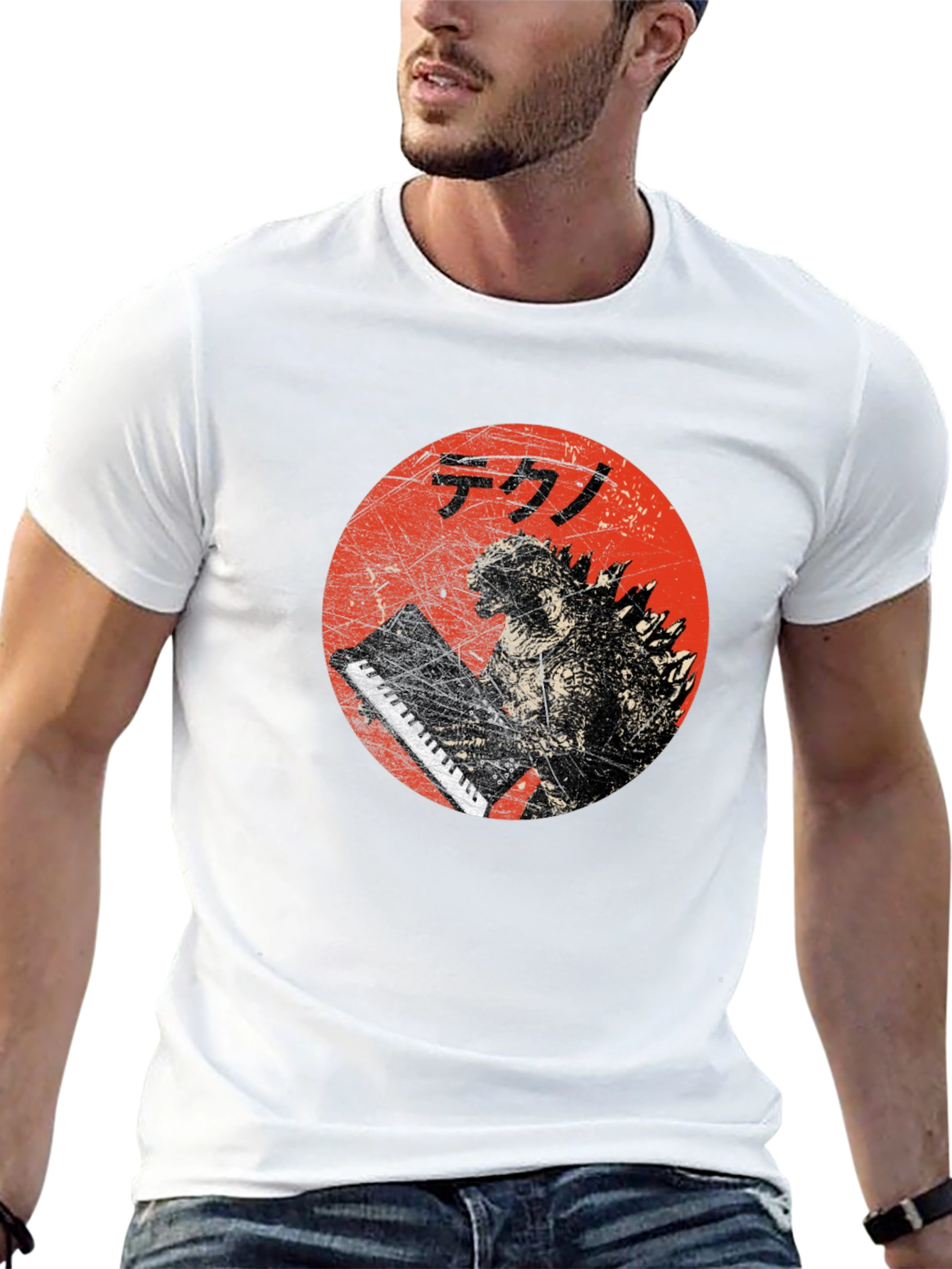 Godzilla Tekno T-Shirt - Red Circle Design