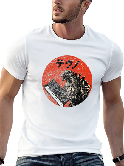 Godzilla Tekno T-Shirt - Red Circle Design