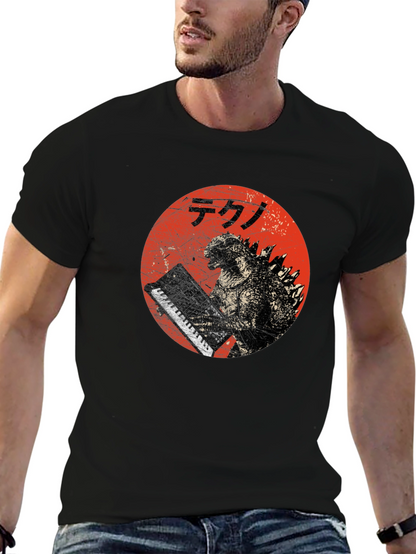 Godzilla Tekno T-Shirt - Red Circle Design