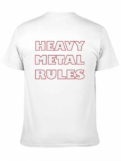 Heavy Metal Rules Graphic Tee - Black Cotton T-Shirt