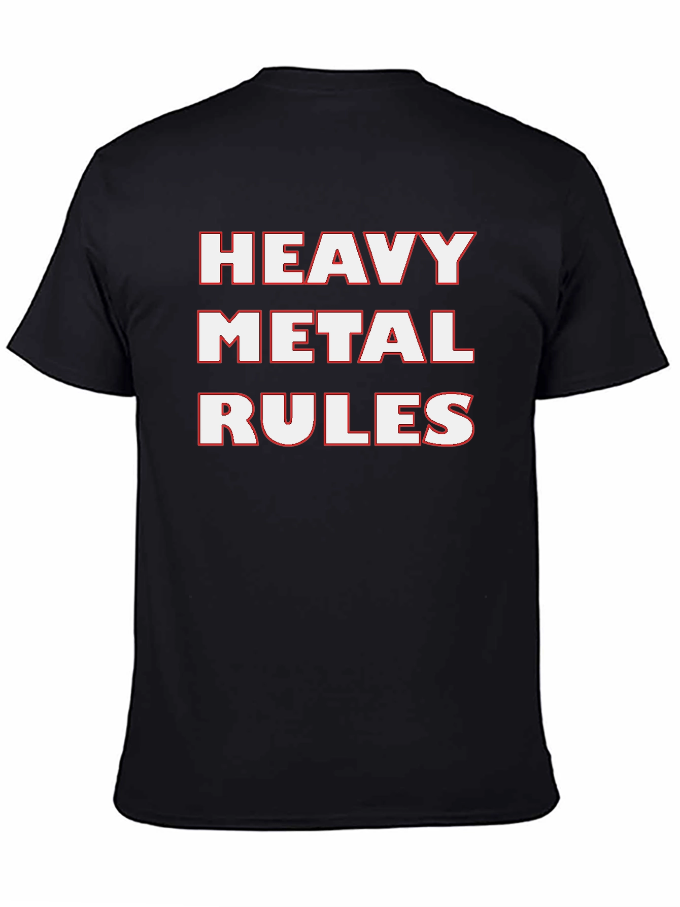 Heavy Metal Rules Graphic Tee - Black Cotton T-Shirt