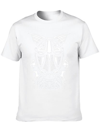 Viking Helmet Graphic Tee - Norse Mythology T-Shirt
