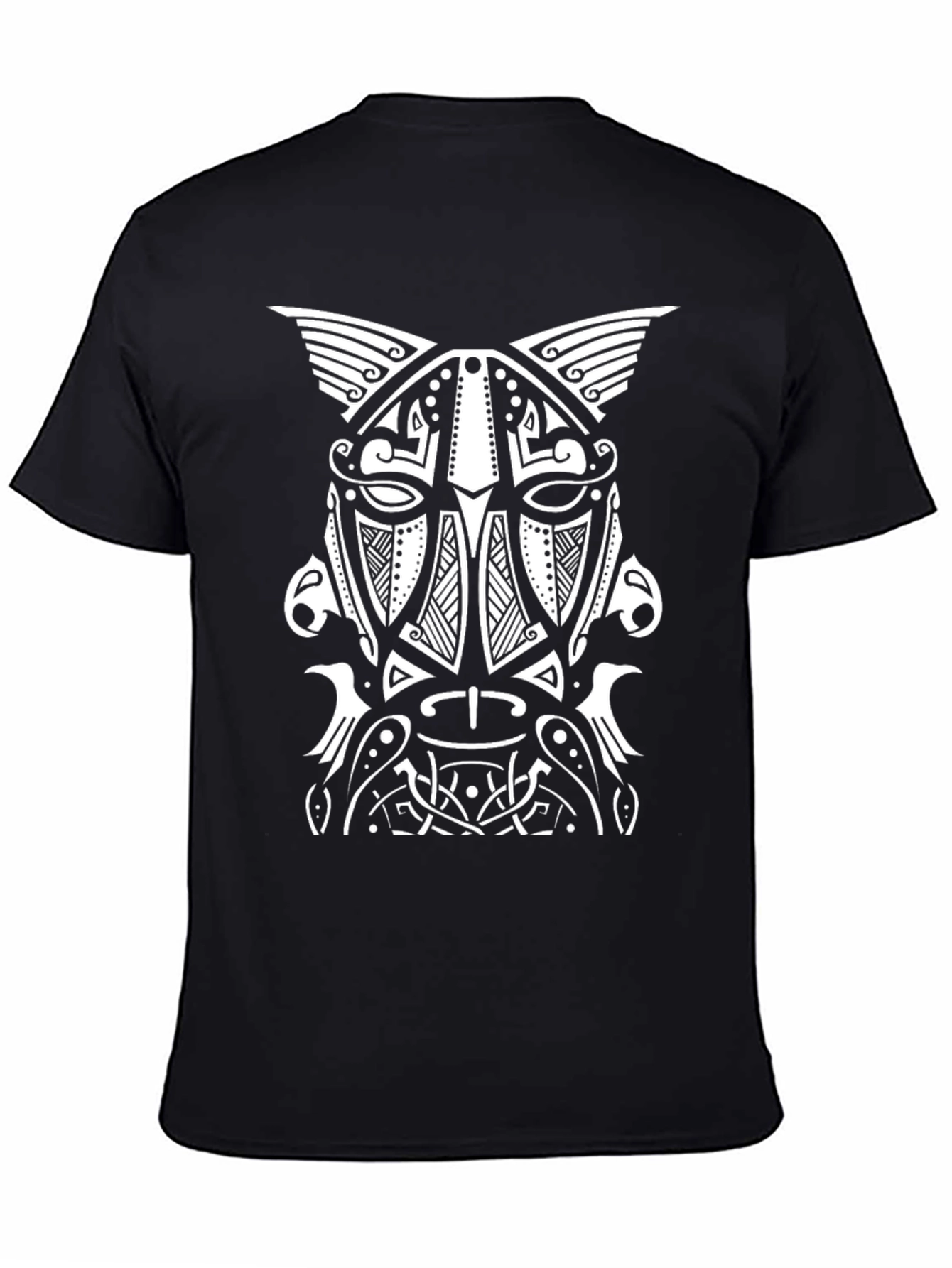 Viking Helmet Graphic Tee - Norse Mythology T-Shirt