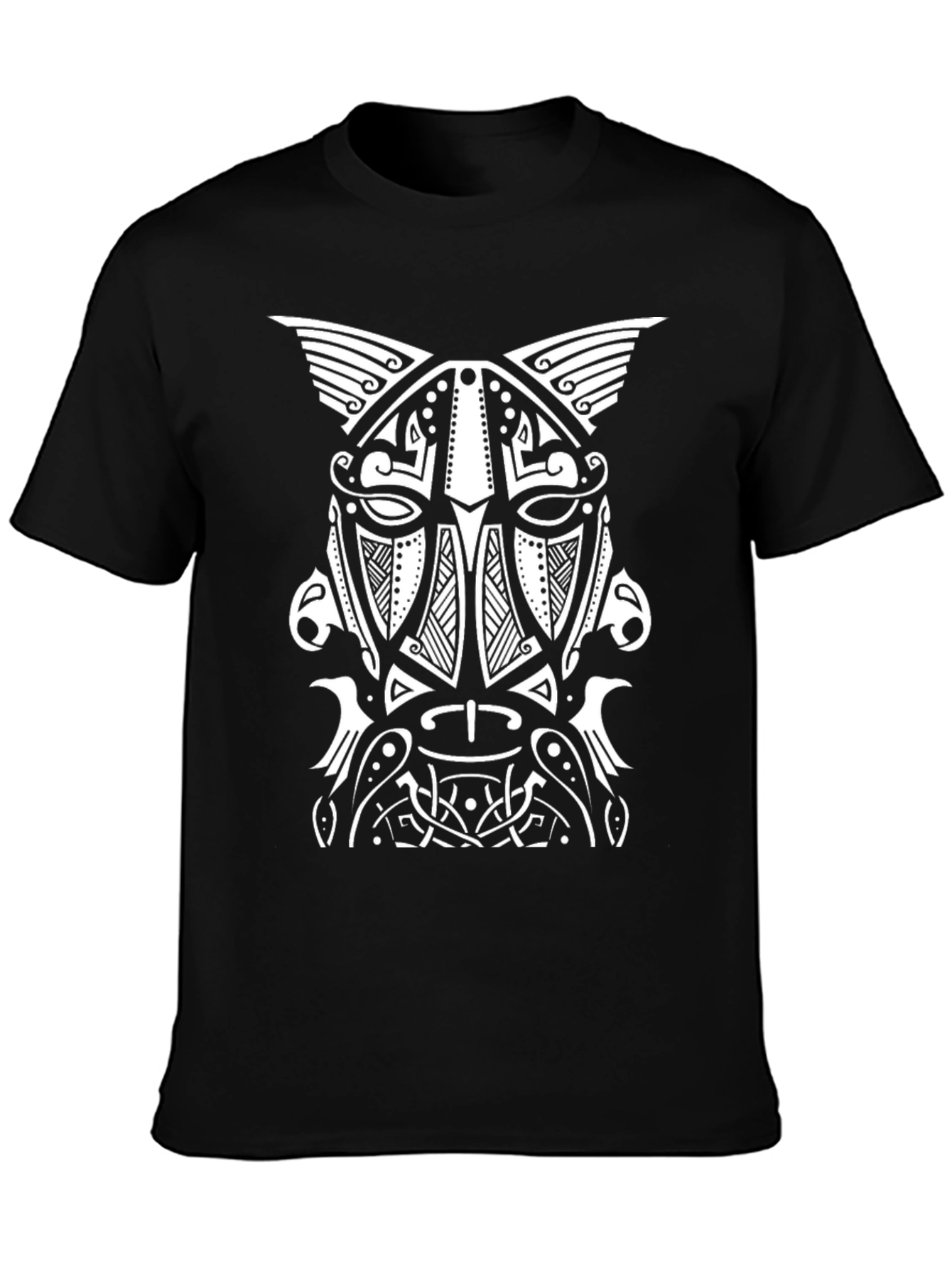 Viking Helmet Graphic Tee - Norse Mythology T-Shirt