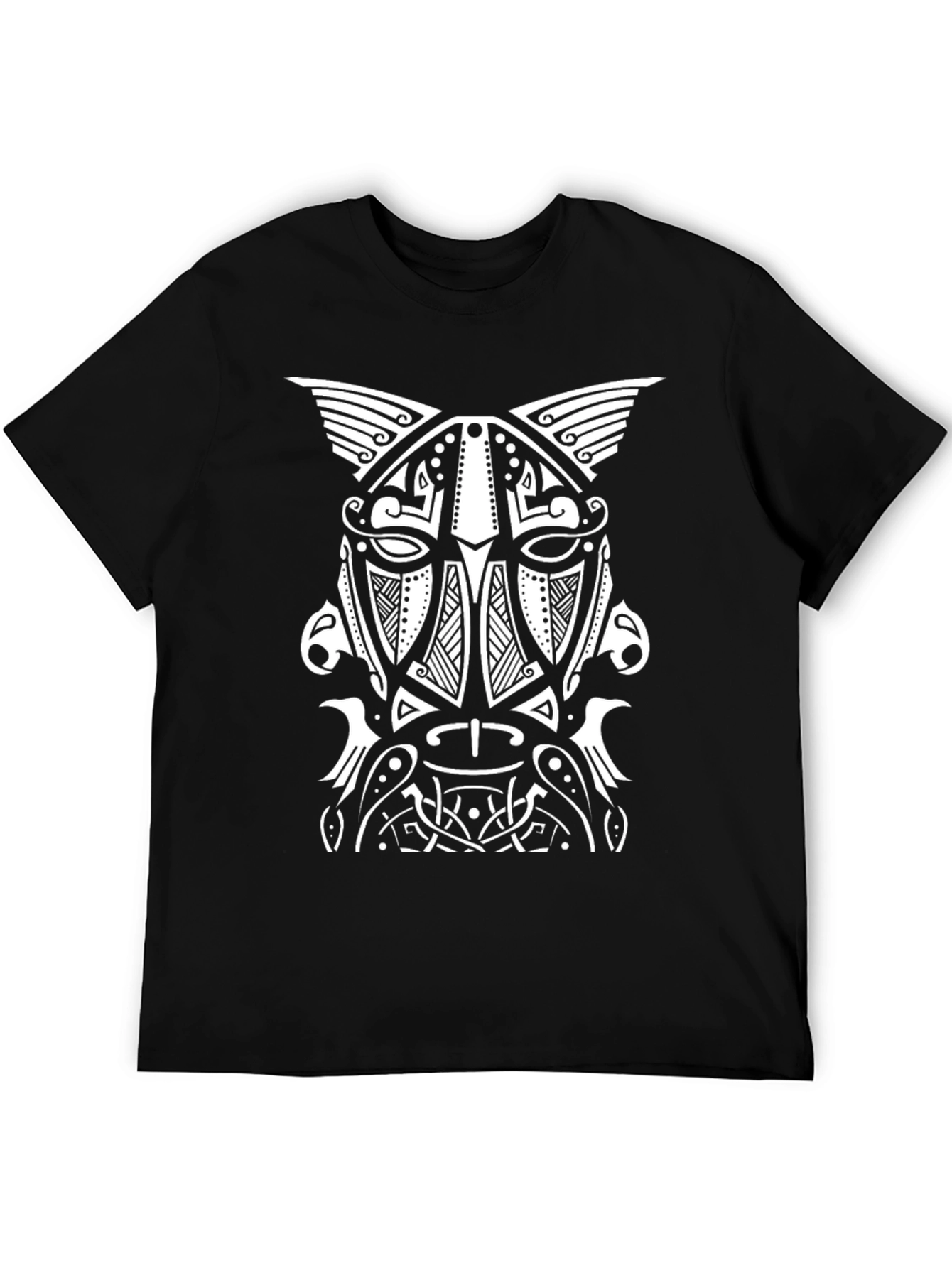 Viking Helmet Graphic Tee - Norse Mythology T-Shirt
