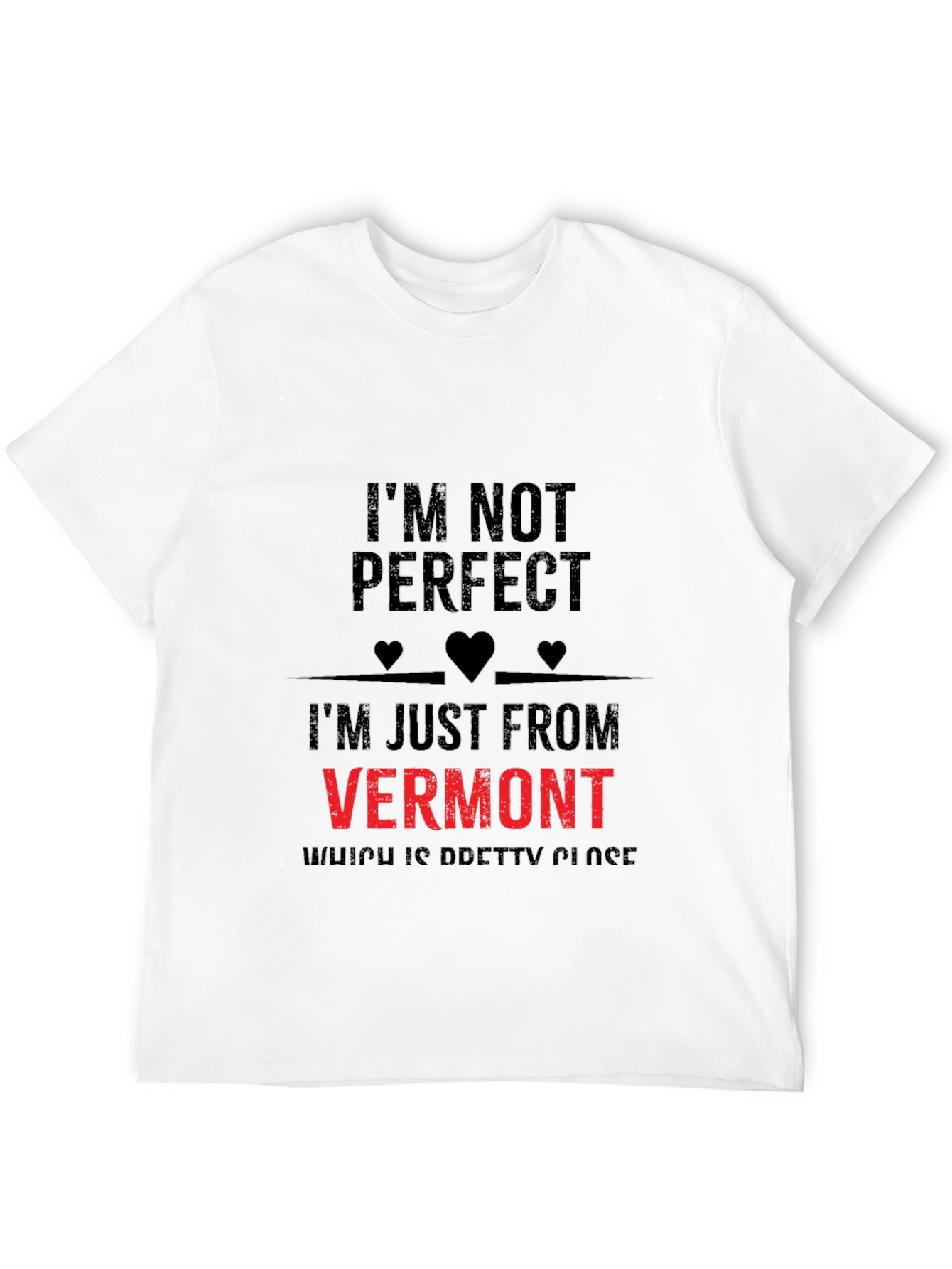 Im Not Perfect Vermont Graphic T-Shirt