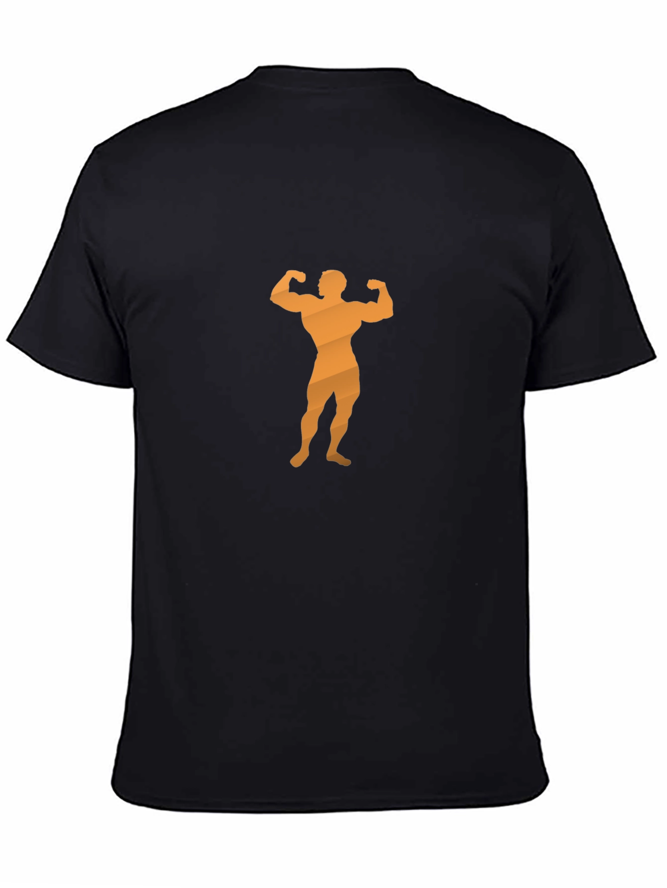 Mens Black T-Shirt with Bodybuilder Graphic