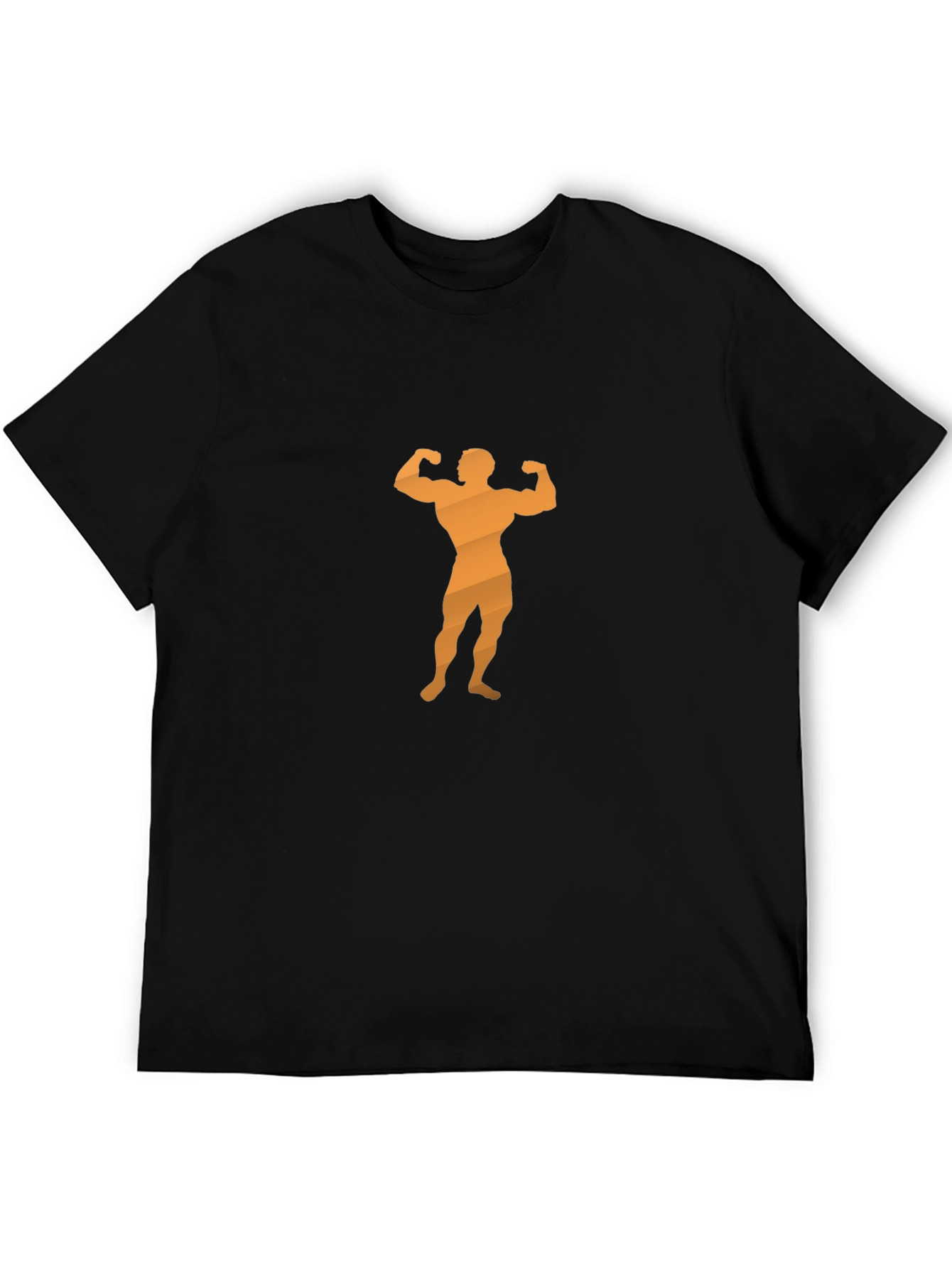 Mens Black T-Shirt with Bodybuilder Graphic