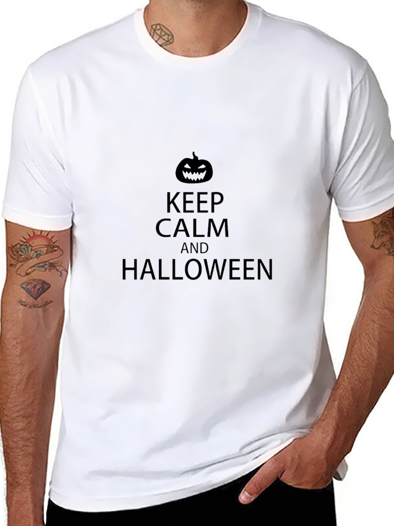 Keep Calm & Halloween T-Shirt Black Spooky Season Tee
