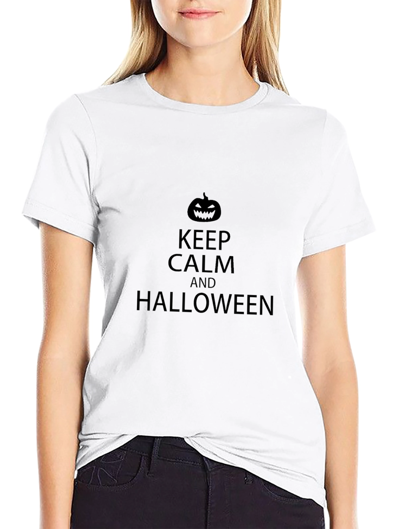 Keep Calm & Halloween T-Shirt Black Spooky Season Tee