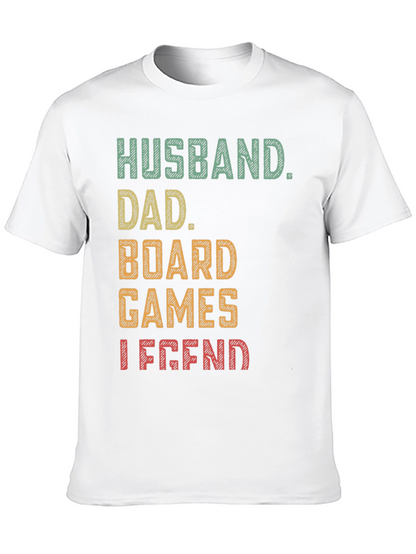 Husband Dad Board Games Legend Graphic Tee