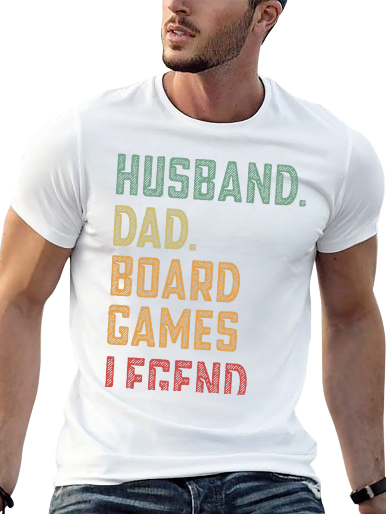 Husband Dad Board Games Legend Graphic Tee