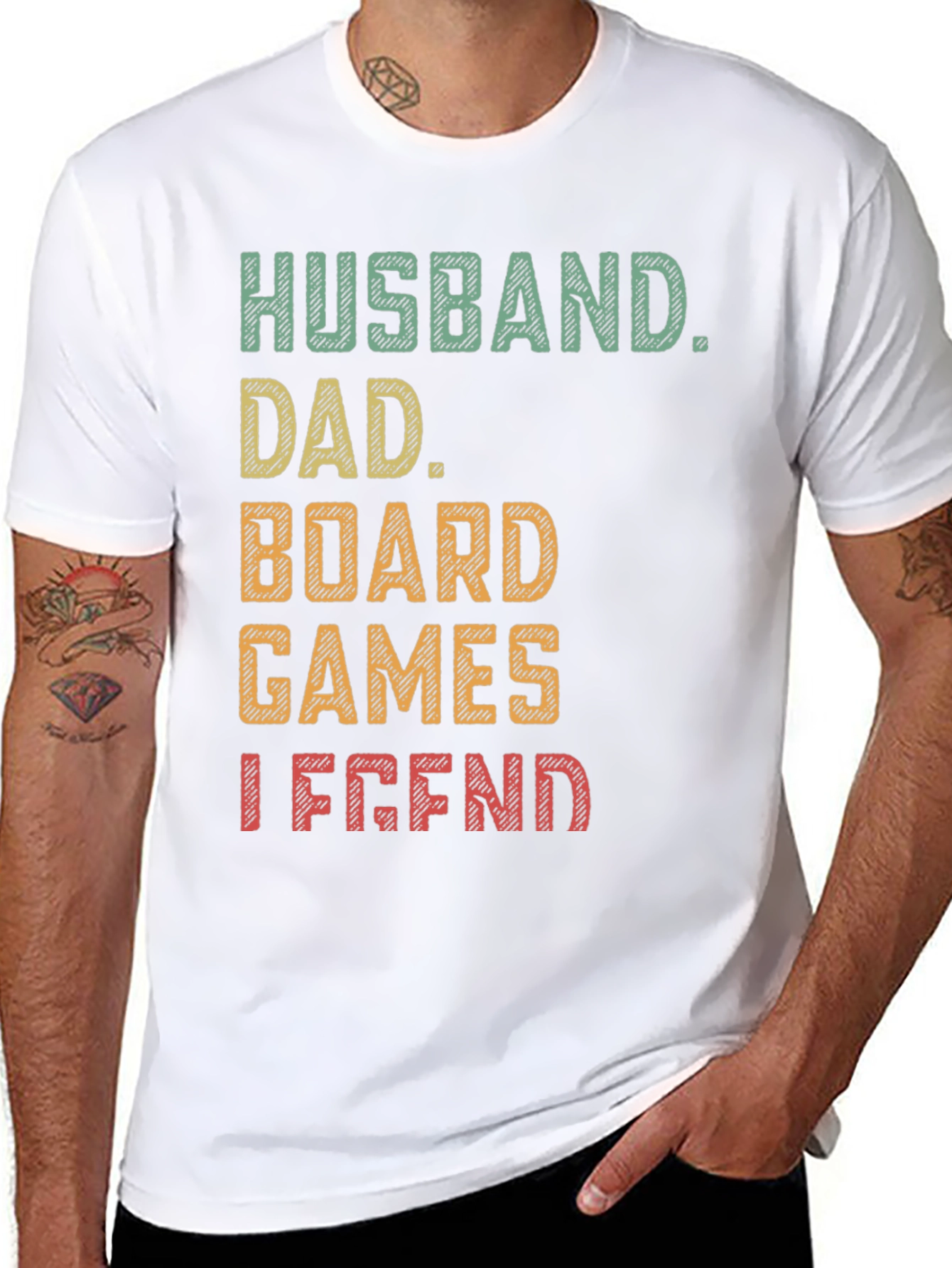 Husband Dad Board Games Legend Graphic Tee