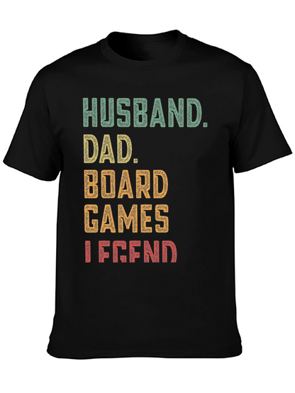Husband Dad Board Games Legend Graphic Tee