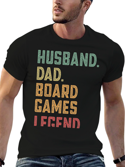Husband Dad Board Games Legend Graphic Tee