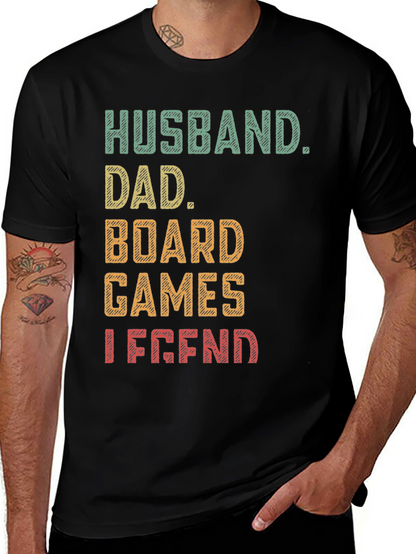 Husband Dad Board Games Legend Graphic Tee