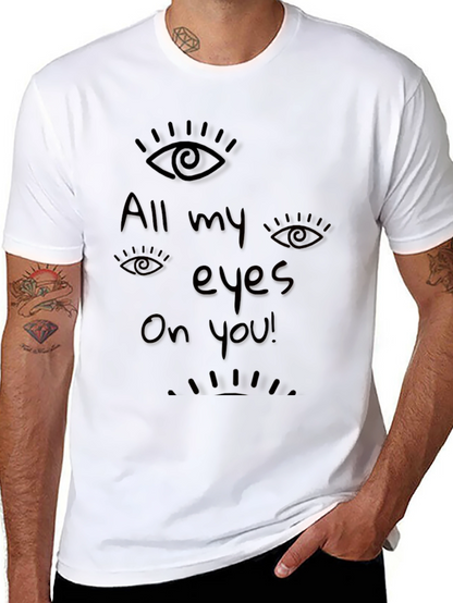 All Eyes On You Graphic Black T-Shirt