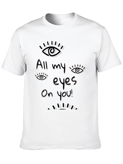 All Eyes On You Graphic Black T-Shirt