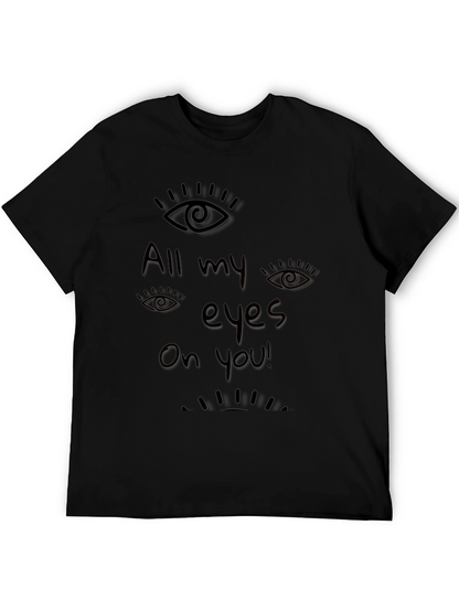 All Eyes On You Graphic Black T-Shirt