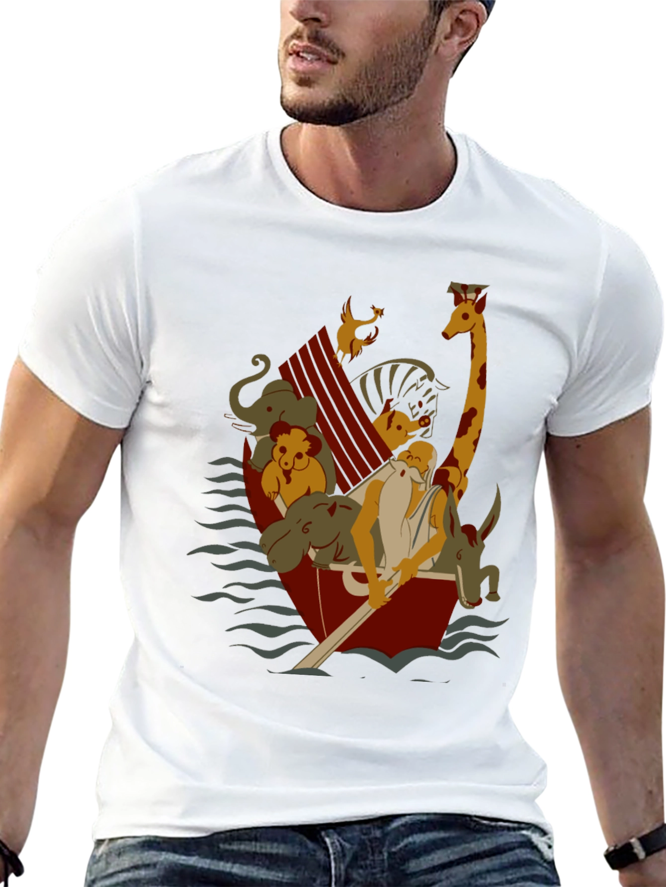 Noahs Ark Graphic T-Shirt - Animal Rescue Tee