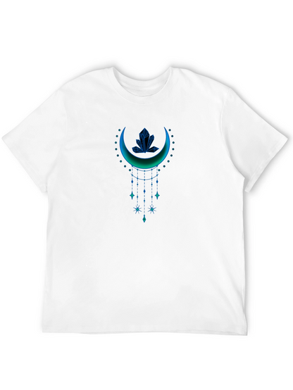 Mystic Crescent Graphic Tee - Celestial Style