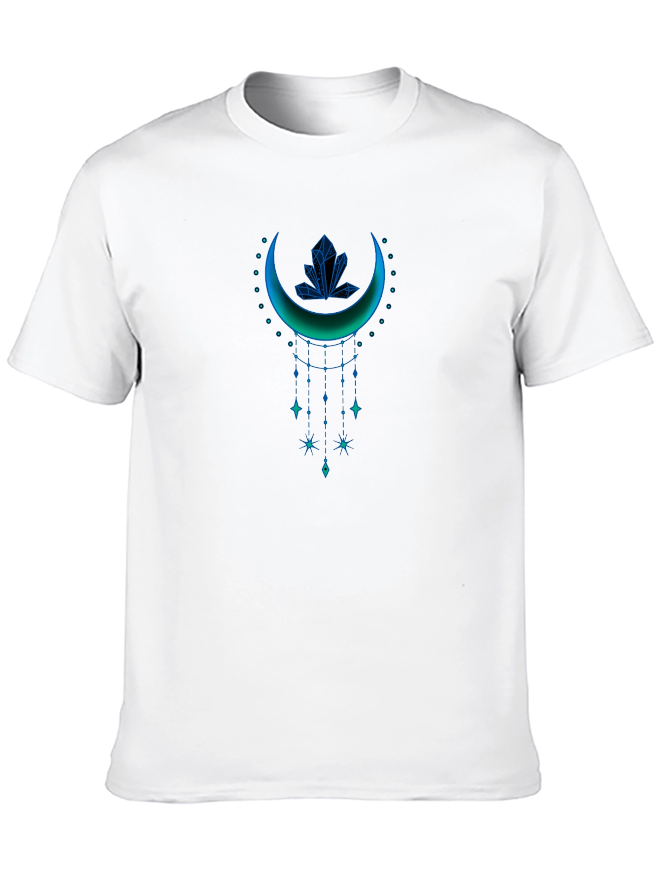 Mystic Crescent Graphic Tee - Celestial Style