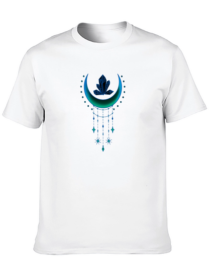 Mystic Crescent Graphic Tee - Celestial Style