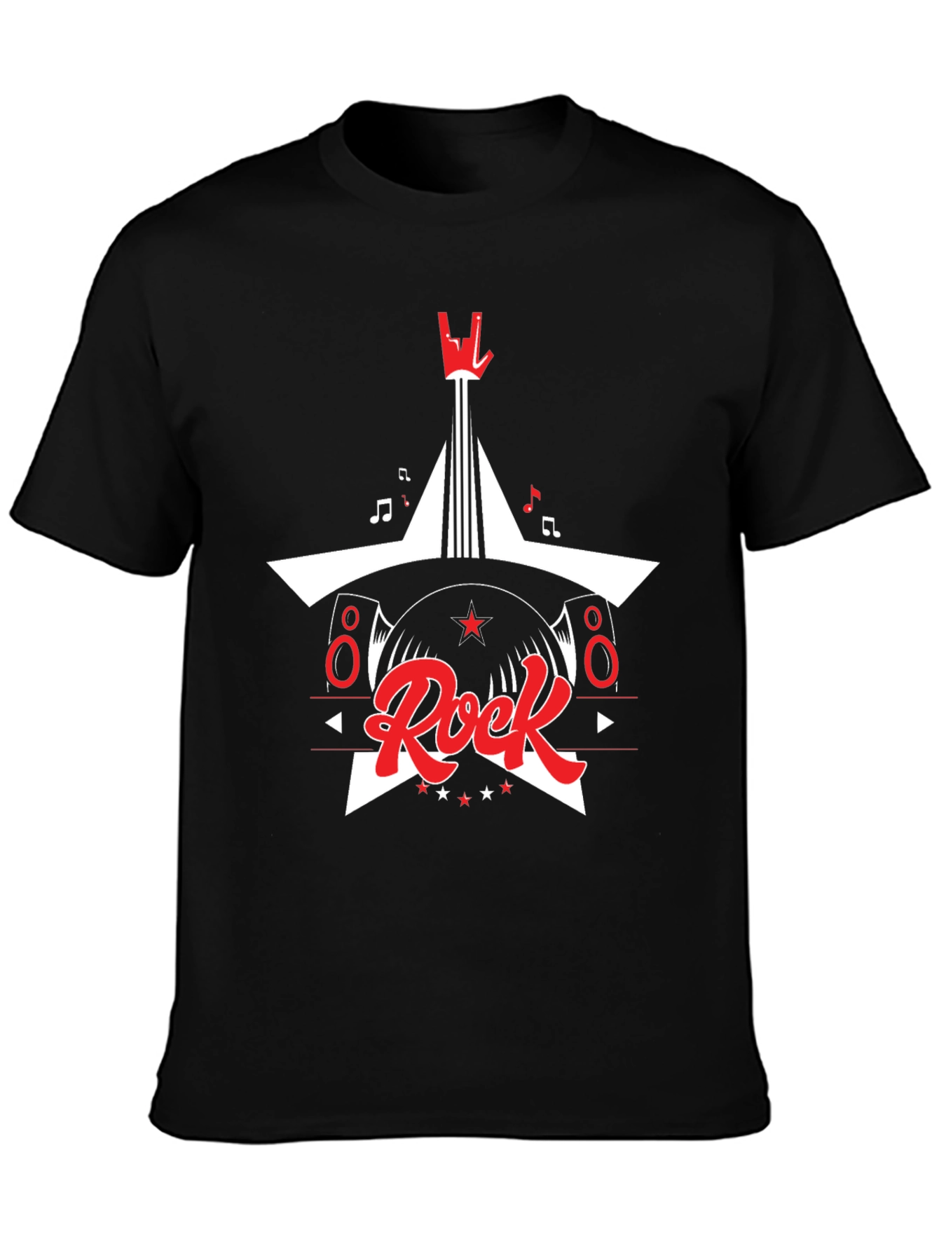Rock Music Graphic Tee - Black