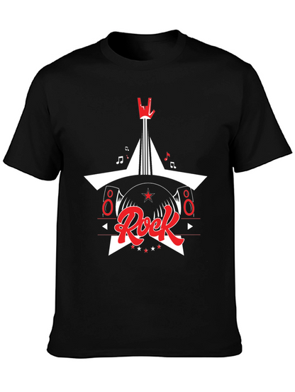 Rock Music Graphic Tee - Black