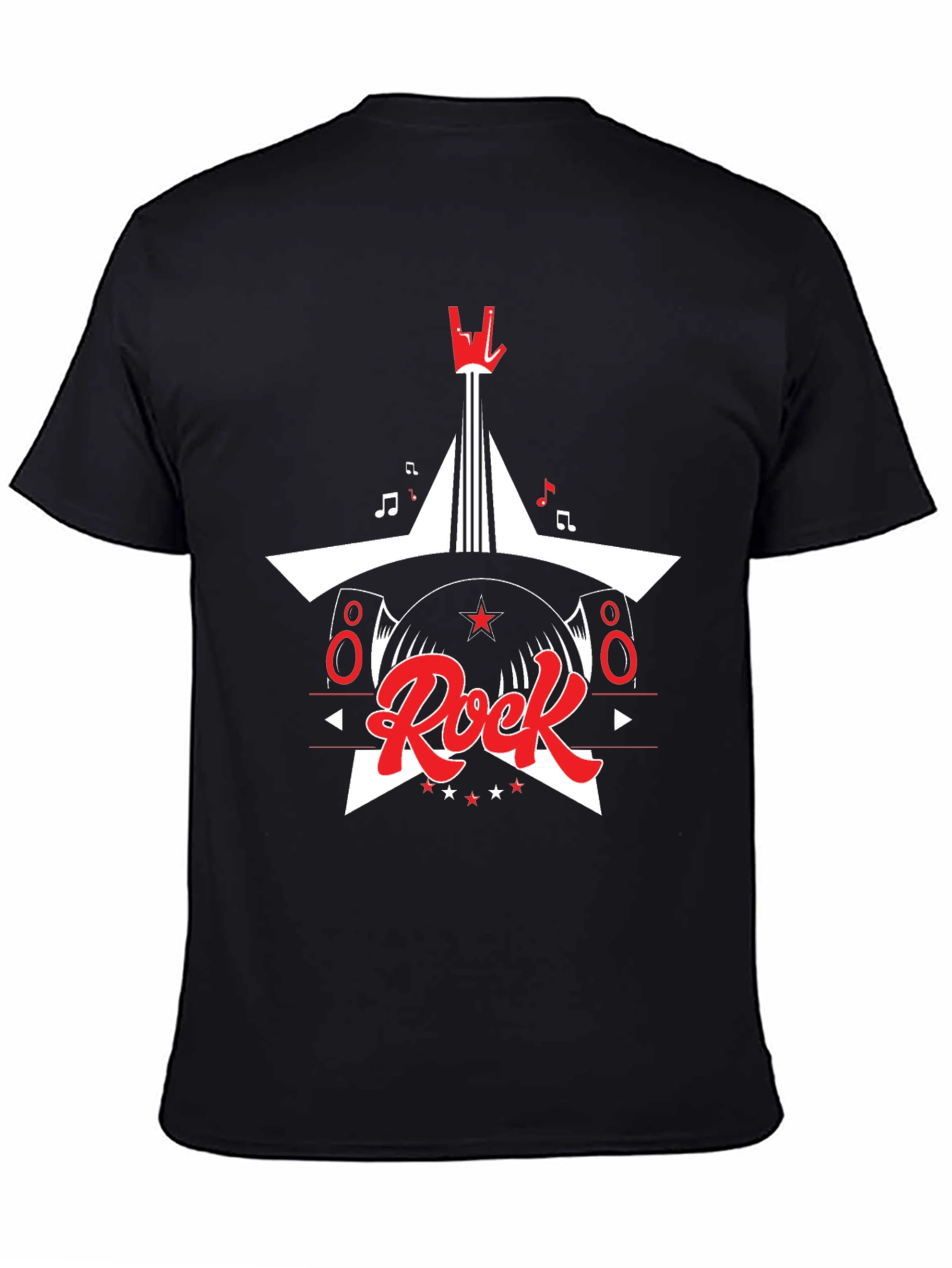 Rock Music Graphic Tee - Black