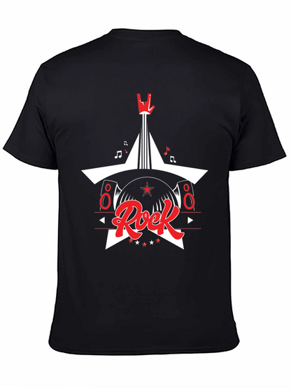 Rock Music Graphic Tee - Black