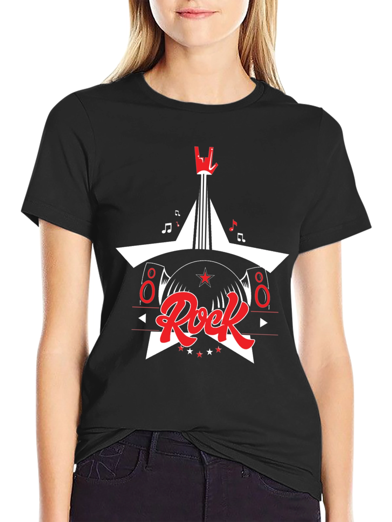 Rock Music Graphic Tee - Black