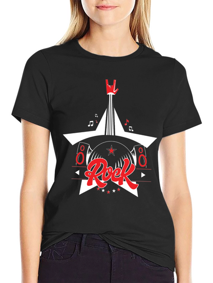 Rock Music Graphic Tee - Black