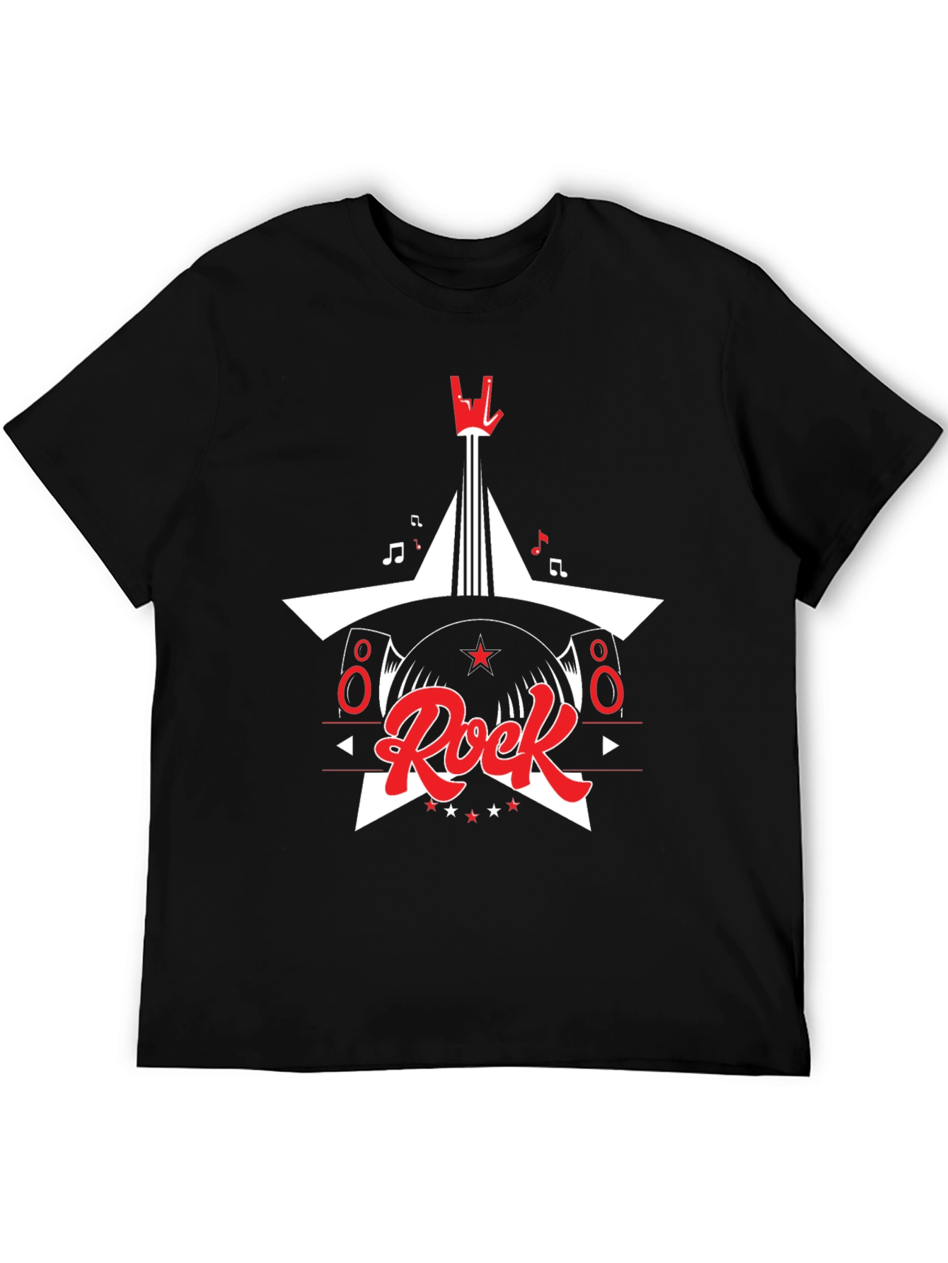 Rock Music Graphic Tee - Black