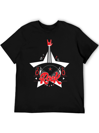 Rock Music Graphic Tee - Black