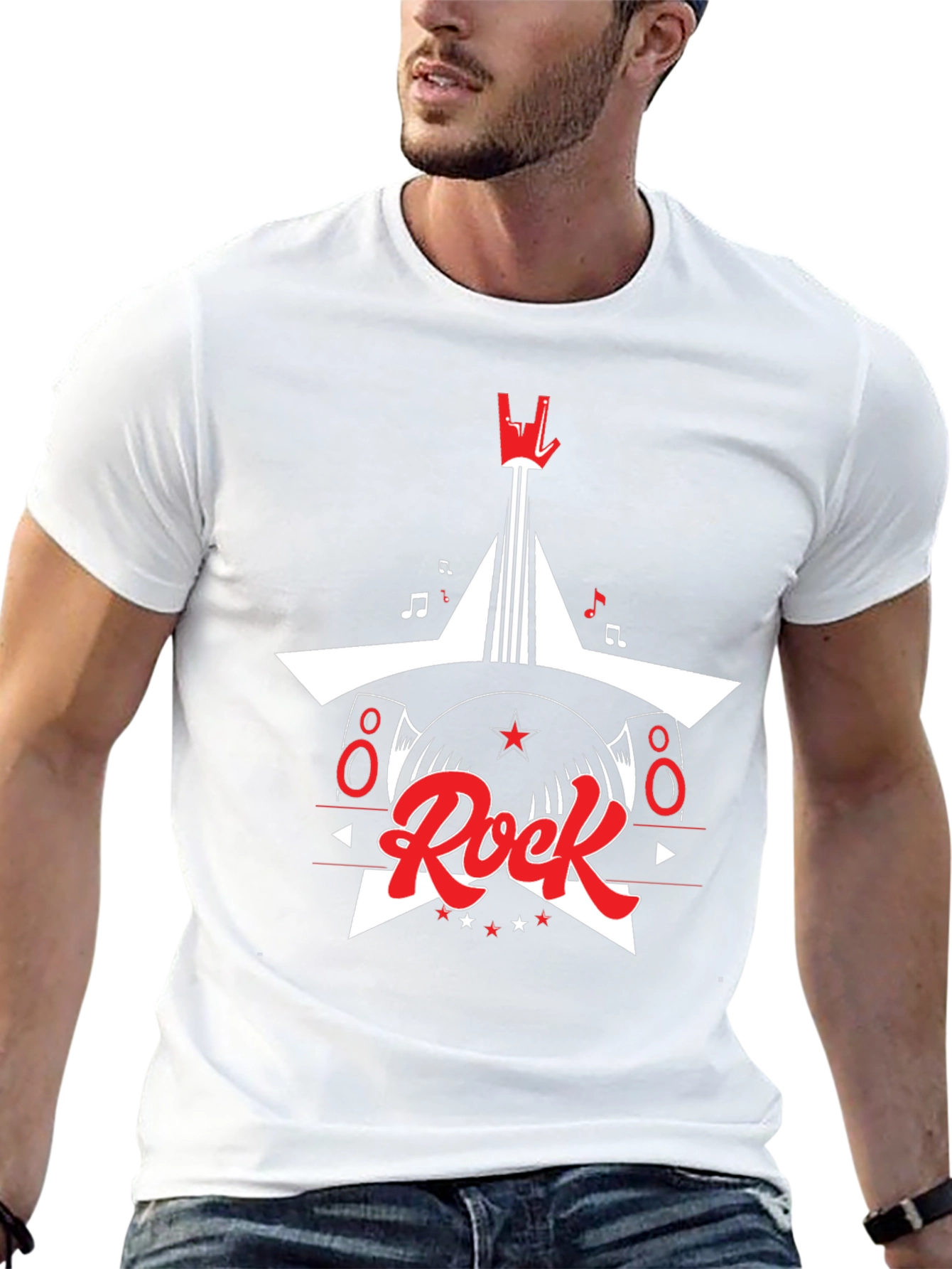 Rock Music Graphic Tee - Black