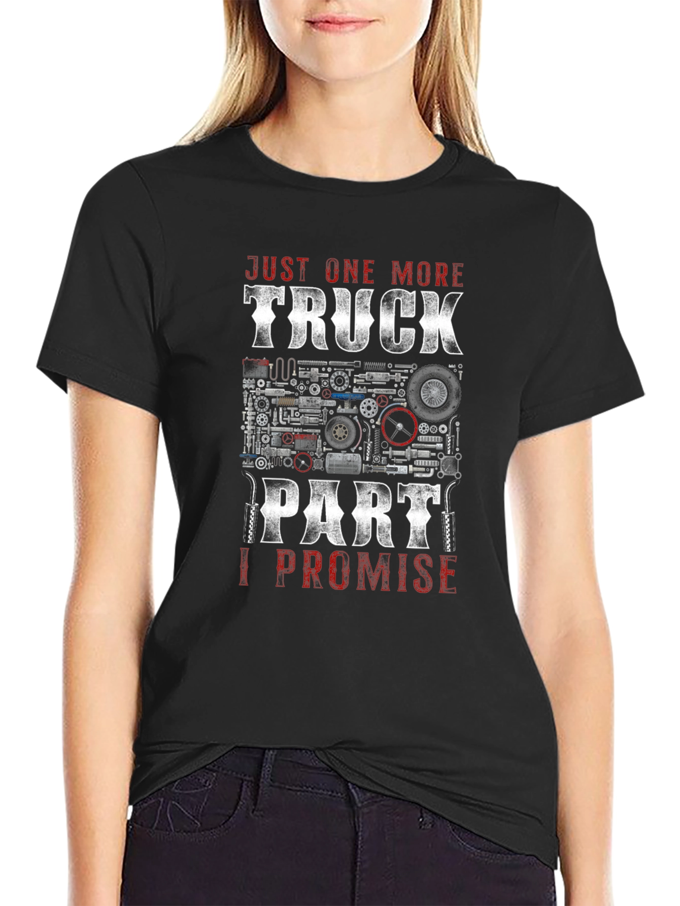 Truck Part Promise Black Graphic T-Shirt
