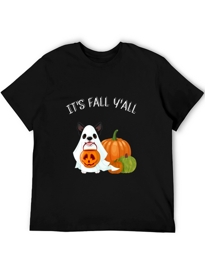 Its Fall Yall Halloween Dog Ghost Pumpkin T-Shirt
