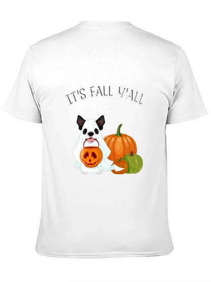 Its Fall Yall Halloween Dog Ghost Pumpkin T-Shirt